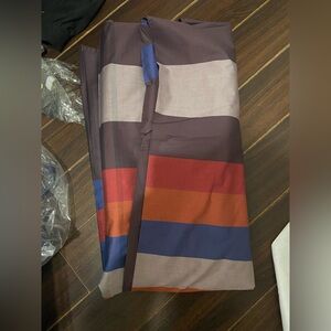 Striped Multicolor Cotton Flat Sheet 81 X98”